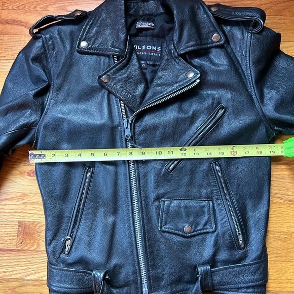 Wilsons Leather Vintage Biker Motorcycle Jacket,unisex,XS - Picture 12 of 17